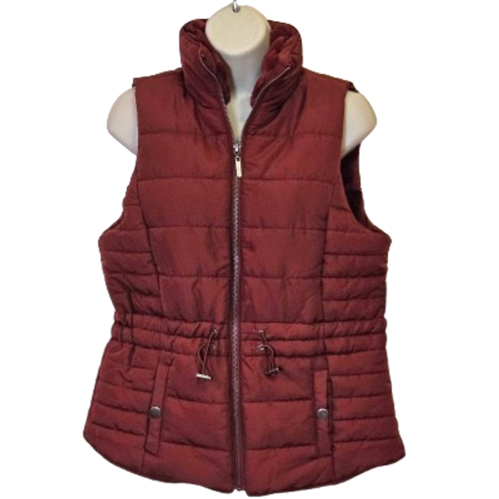 Copper Key Rustic Brown Zip Front Puffer Vest, Size XL Girls,NWT
